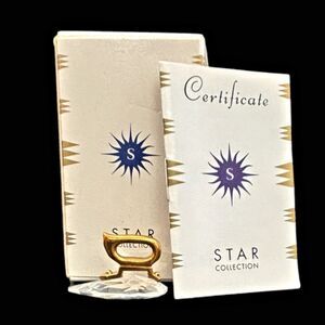 Austrian Crystal Flat Iron Figurine Miniature Star Collection Original Box